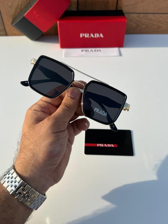 prada gold black first copy sunglasses for men