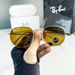 buy ray ban first copy sunglasses hexagonal gold brown