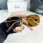 buy ray ban first copy sunglasses hexagonal gold online