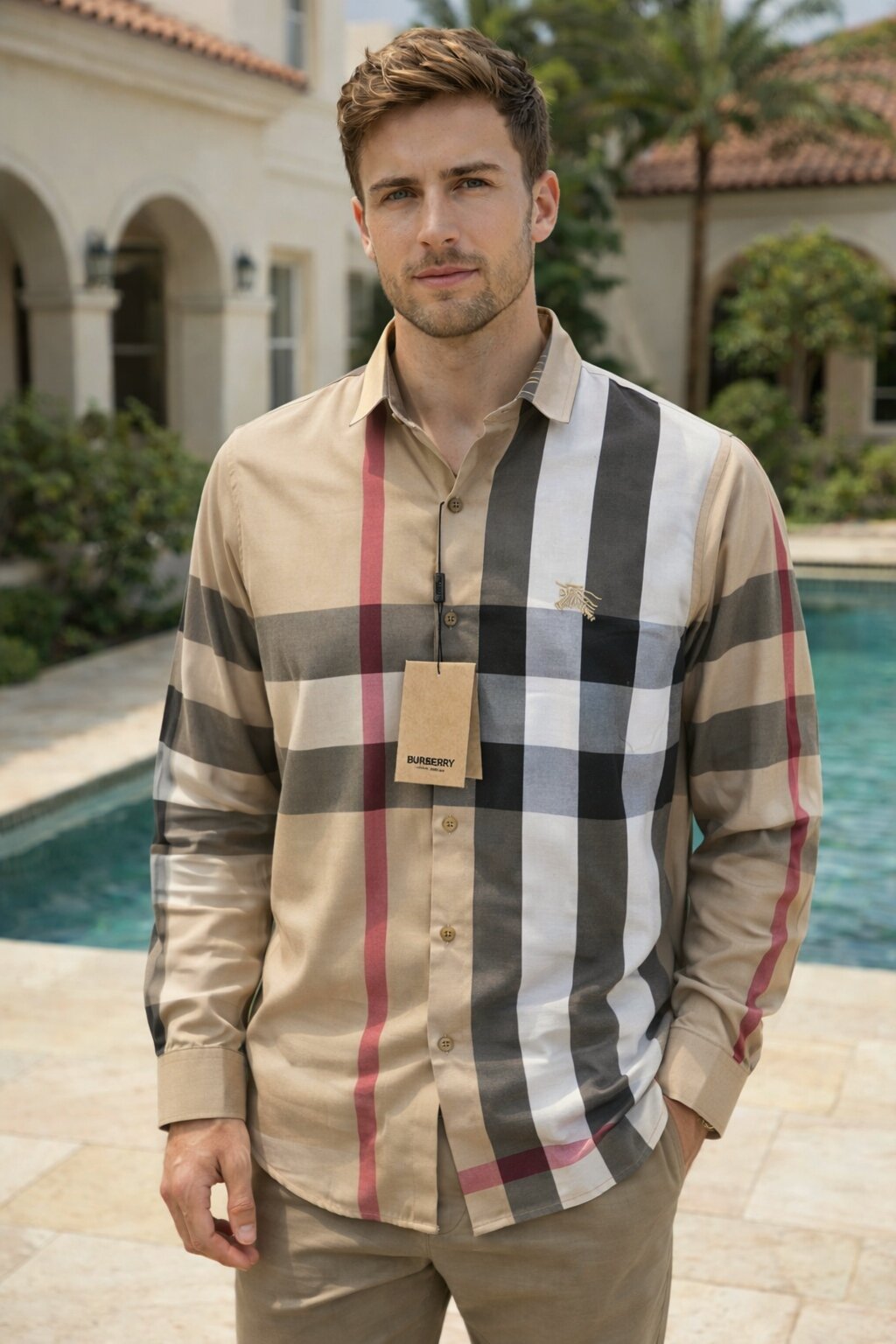 first copy burberry full sleeves shirts for men