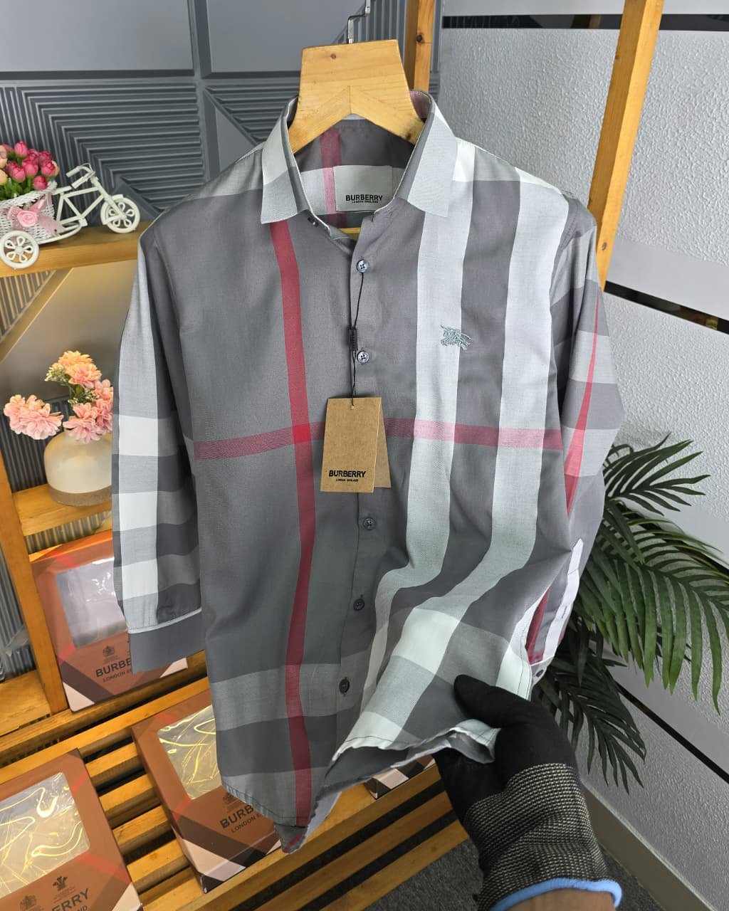 premium imported 1st copy burberry shirt for men