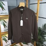buy first copy lacoste shirt for men dark brown