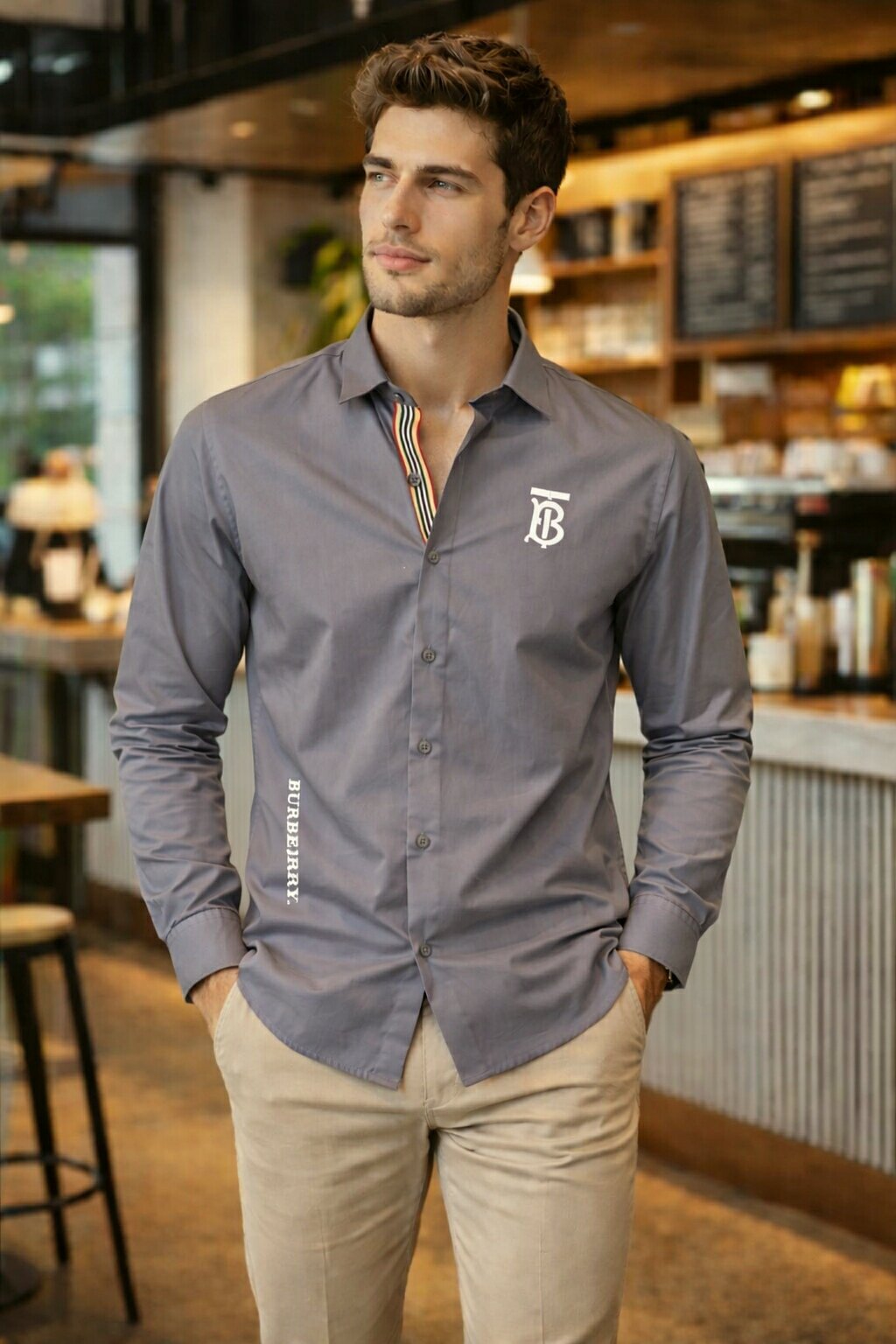 buy imported burberry first copy shirt for men grey buy imported burberry first copy shirt for men grey