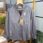 buy imported grey burberry first copy shirt for men