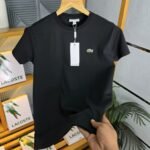 buy lacoste first copy t shirt for men black