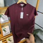 buy lacoste first copy t shirt for men maroon