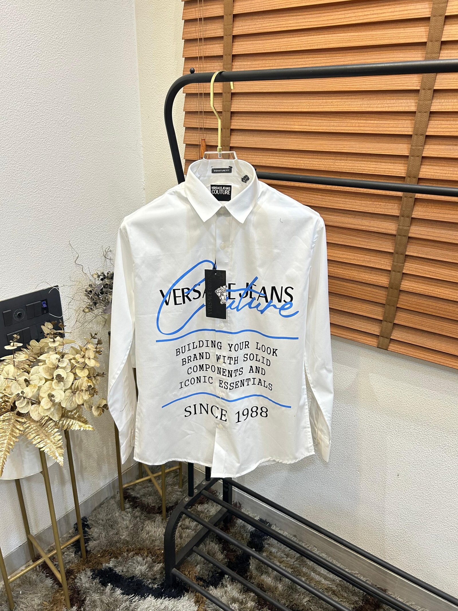 first copy versace couture shirt men white