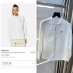 premium first copy ami paris shirt men white