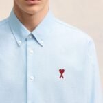 buy first copy ami paris shirt light blue men