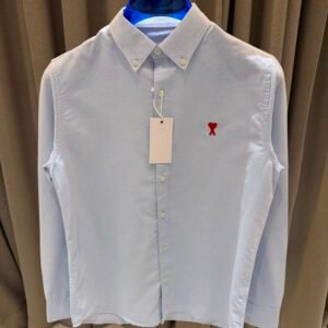 first copy ami paris shirt light blue men